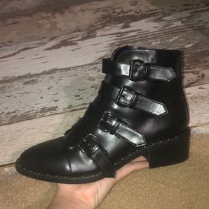 Black strappy booties! Only worn once